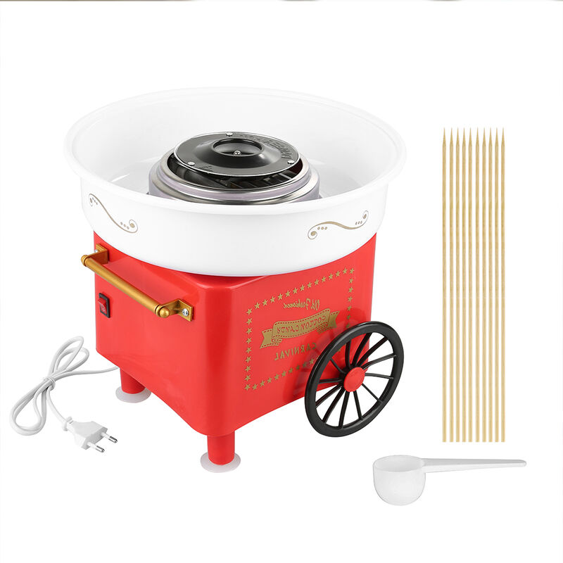 foto del prodotto macchina zucchero filato elettrica uso domestico in stile retr feste bambini rosso