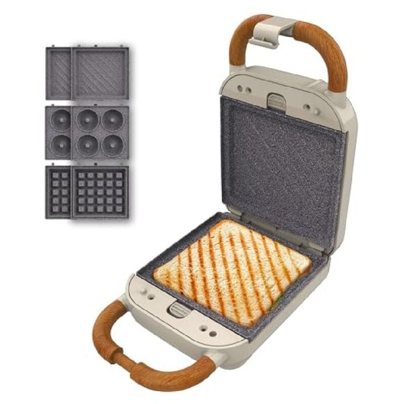 foto del prodotto macchine per sandwich rock ntoast retro one beige cecotec