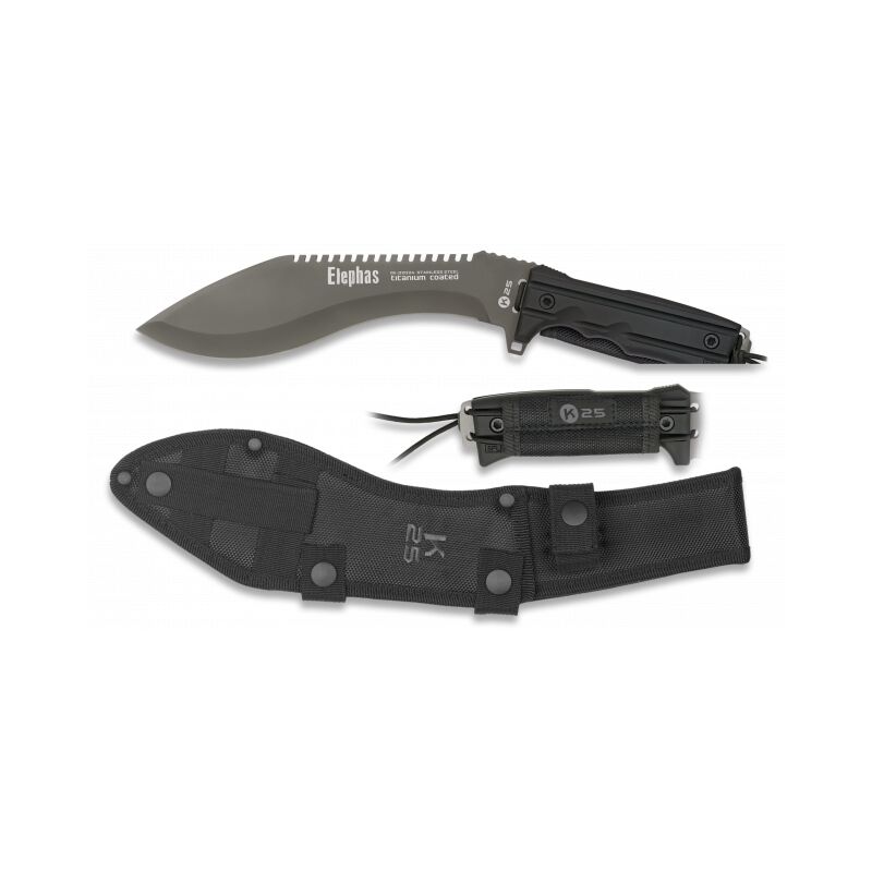 foto del prodotto machete t ctico rui elephas black, lama 23 cm, totale 36,2 cm, con copertura in nylon, 32024