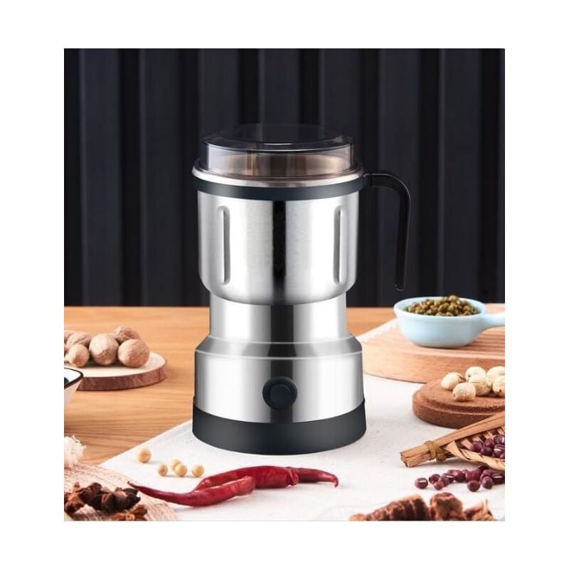 foto del prodotto macinacaff e spezie one touch da 500 ml, facile da usare, lama in acciaio inossidabile staccabile, 300 w, per caff , spezie, erbe essiccate, noci