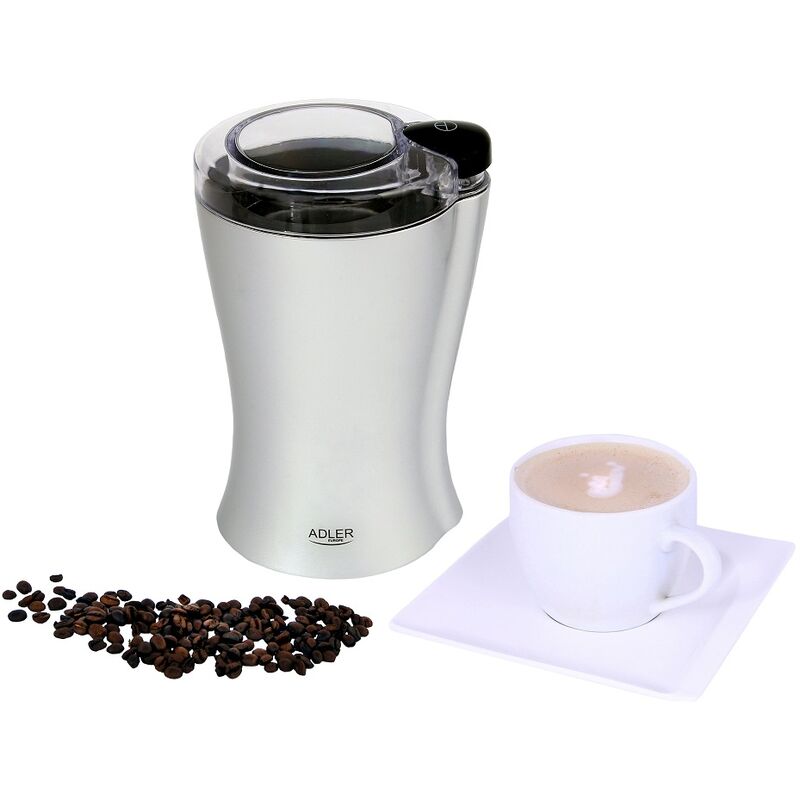 foto del prodotto macinacaff elettrico 150w capacit 70gr con 2 lame in acciaio inox adler ad443