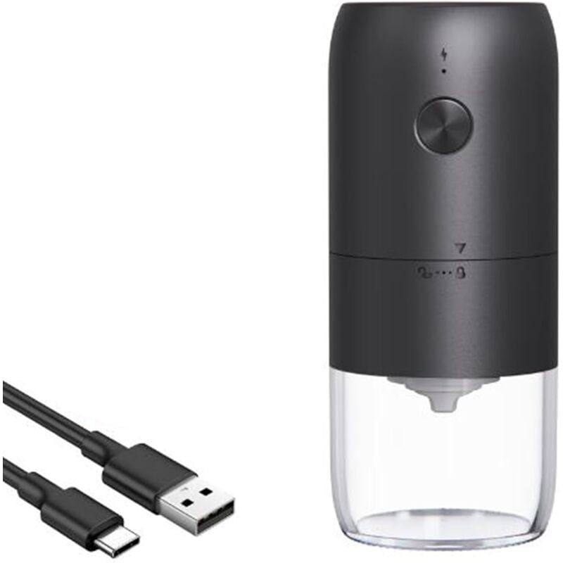 foto del prodotto macinacaff elettrico, macinacaff elettrico portatile, macinacaff senza fili con pi impostazioni di macinatura, spazzola per la pulizia inclusa,
