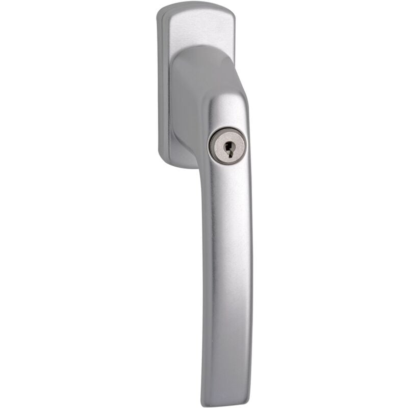 foto del prodotto maco harmony 220630 maniglia per finestra con perno quadro e cilindro serratura, 7 x 35 mm, 1 pezzo, colore argento anodizzato
