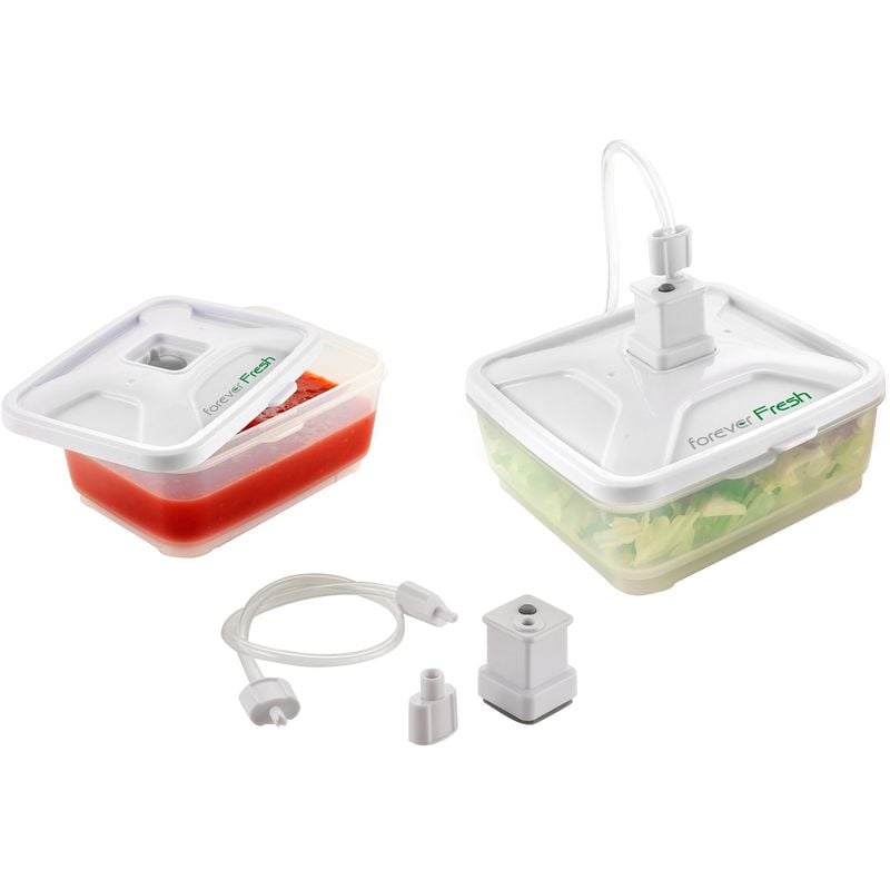 foto del prodotto macom forever fresh 705. set universale con 2 contenitori per macchine sottovuoto alimenti, 600 ml e 900 ml, plastica