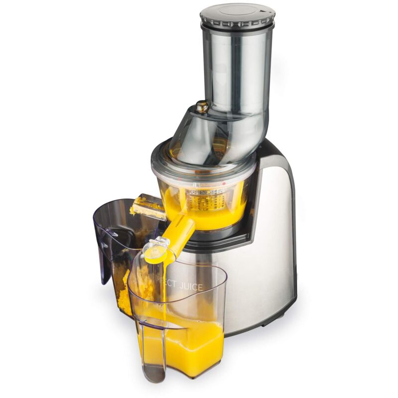 foto del prodotto macom just kitchen 859 perfect juice estrattore di succo a freddo e a lenta rotazione per frutta e verdura, 150 w, acciaio inossidabile, argento, 1