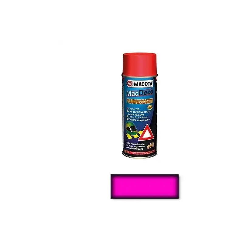 foto del prodotto macota tuning vernice spray fluorescente e trasparente smalto fuxia 37186