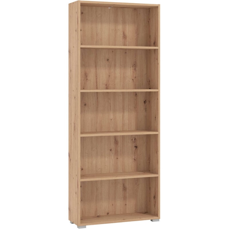 foto del prodotto maddie libreria cinque ripiani moderno minimal in legno