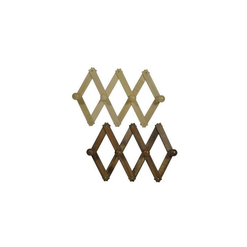 foto del prodotto made-in-italy - appendiabiti estensibile 4 posti - legno chiaro - 1 pz