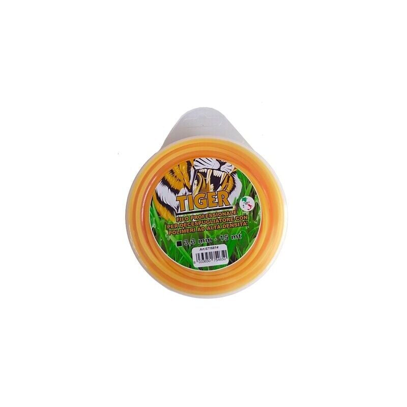 foto del prodotto made in italy filo per decespugliatore professionale quadro tiger mm 4,0x15 mt