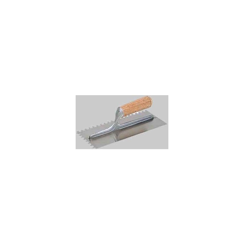 foto del prodotto made in italy frattone dentato c manico legno 28x12 cm dentatura 12x12 mm