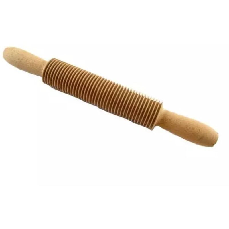 foto del prodotto made in italy mattarello in legno di faggio con funzione tagliapasta in legno di faggio 32 cm
