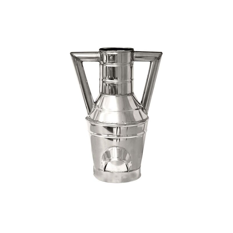 foto del prodotto made in italy misura travasatore decalitro 5 litri 1 2 decalitro in acciaio inox specifico per la misurazione di olio latte vino con doppio manico