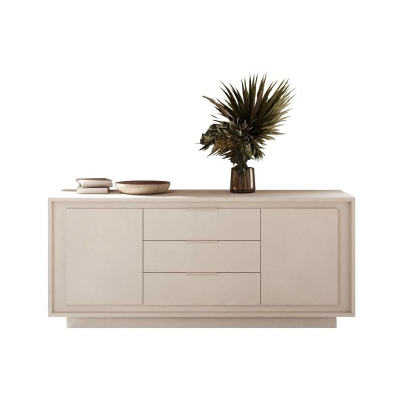 foto del prodotto madia 2 ante battenti e 3 cassetti linea eos in finitura cashmere