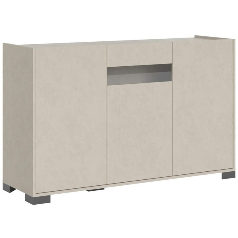 foto del prodotto madia 3 ante 130x40x81 cm riflesso colore cashmere dimensioni l.130 p.40 h.81 cm