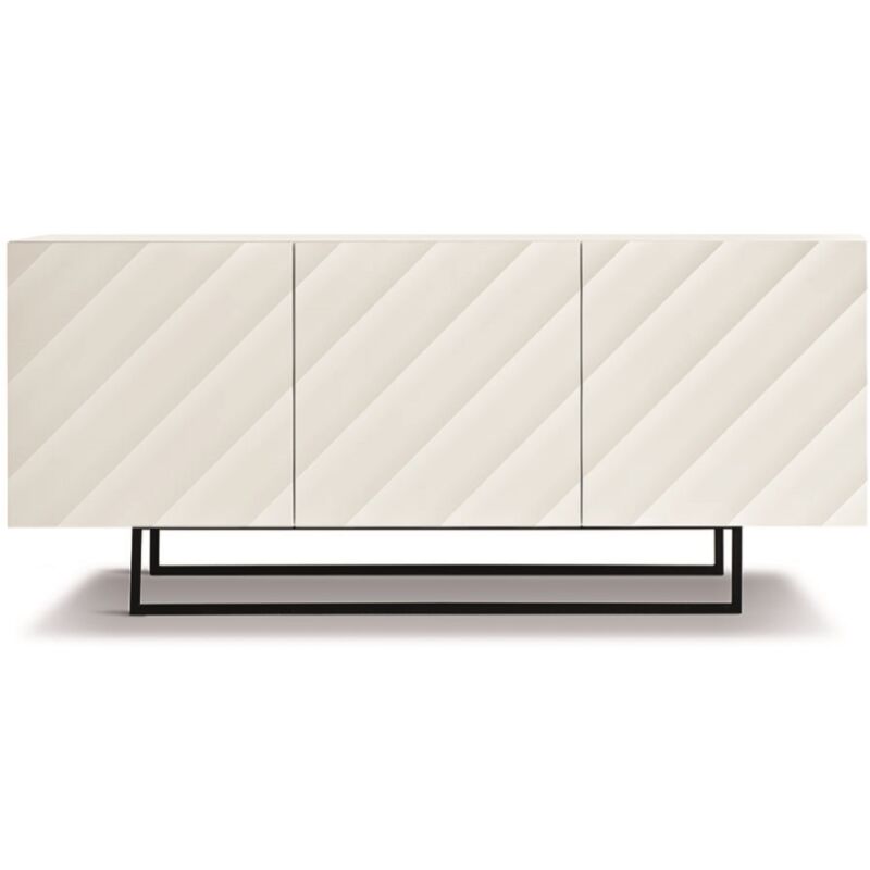 foto del prodotto madia 3 ante in legno 180 cm bianco piedini sagomati - kalla