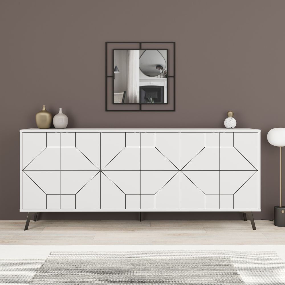 foto del prodotto madia bianca 183 x 35 x 77.4 cm