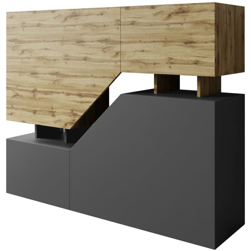 foto del prodotto madia comfivo daldune 101, quercia di wotan antracite, 100x120cm, il numero di porte 035cm, truciolare laminato