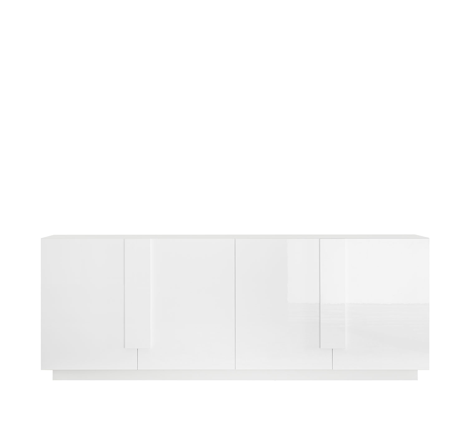 foto del prodotto madia design moderno 4 ante jupiter 241x44x90 cm bianco laccato lucido