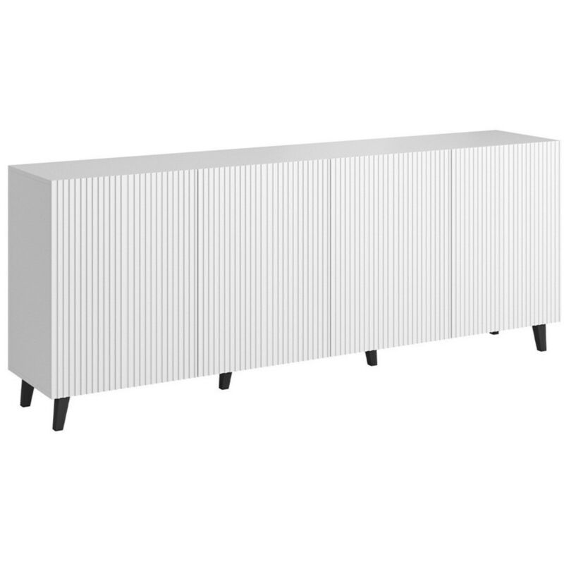 foto del prodotto madia levmari 101, bianco, 83x201cm, il numero di porte 040cm, pannello di fibra a media densit , truciolare laminato