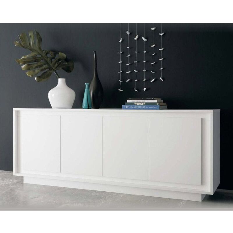 foto del prodotto madia linea pure 4 ante in finitura bianco laccato opaco
