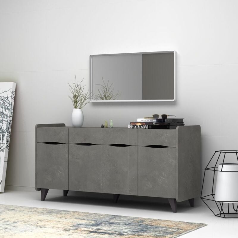 foto del prodotto madia sila 140x45x72h cm colore cemento