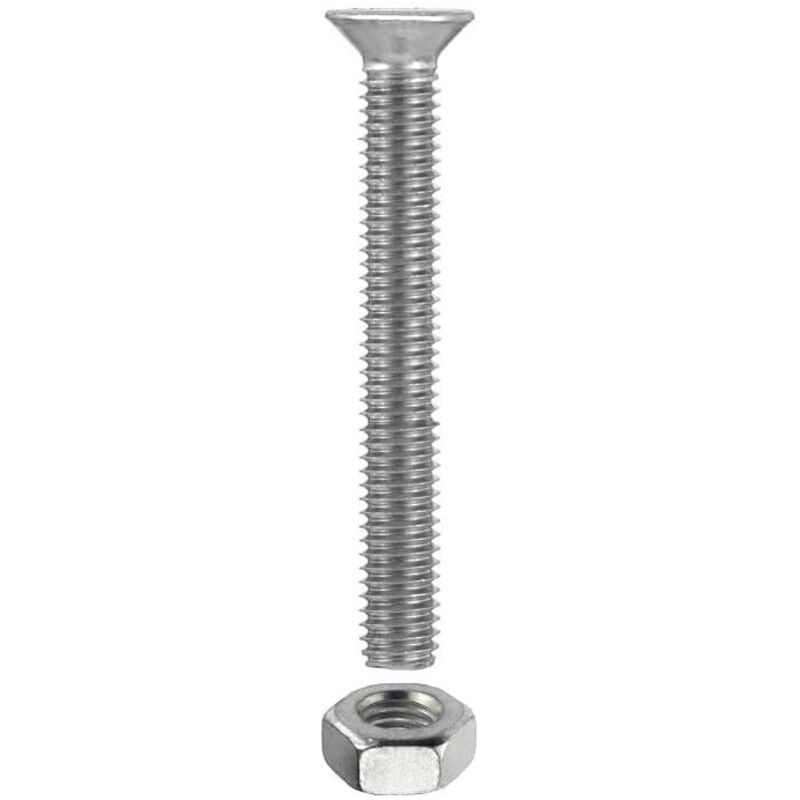 foto del prodotto madidef - masidef - 4 pezzi - viti a testa piana svasata 6x80mm - con bullone esagonale