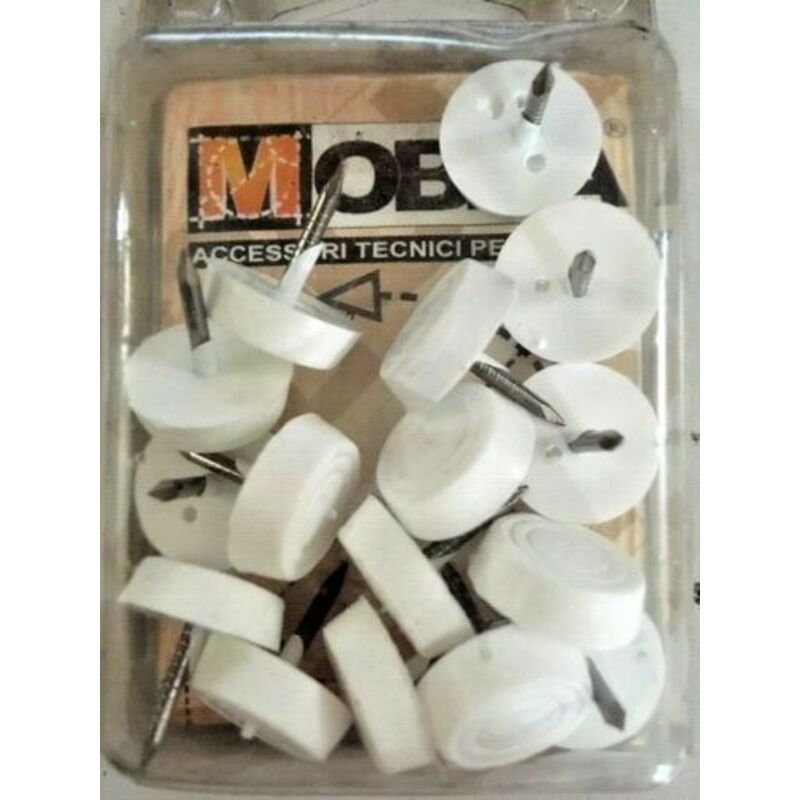 foto del prodotto madidef masidef mobilia 16 sottosedia in plastica morbida bianca con chiodo diam 17mm