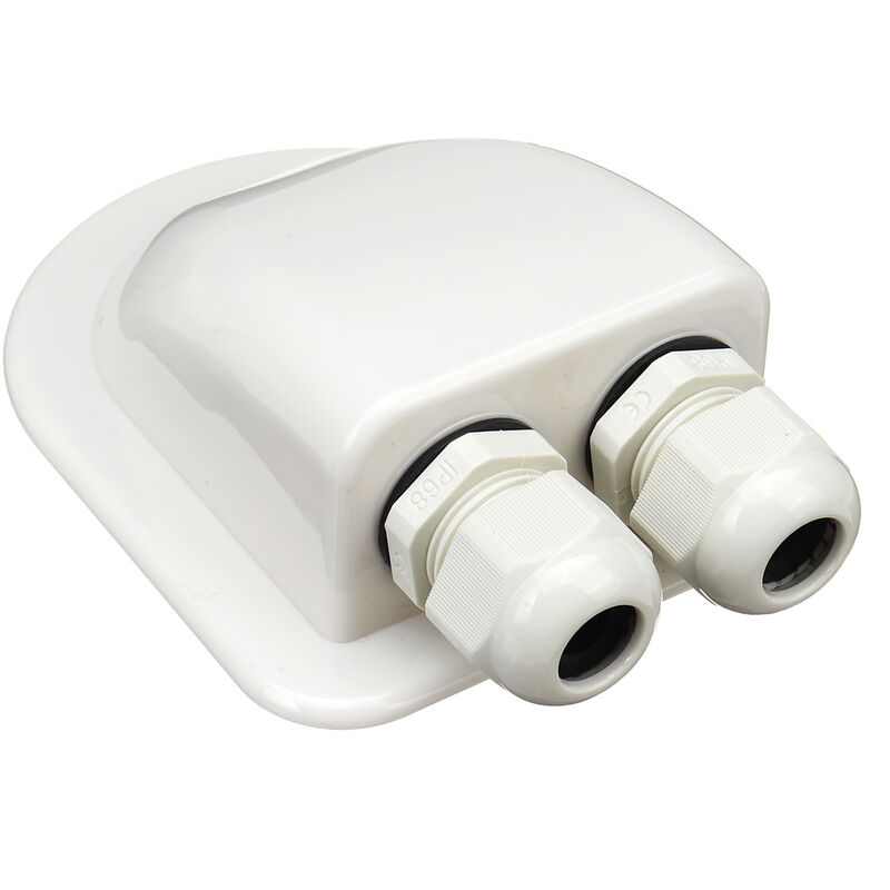 foto del prodotto maerex 2 pz marine impermeabile abs solare doppio doppio ingresso cavo curvo pressacavo connettore del cavo per camper camper barca tipo di cavo da