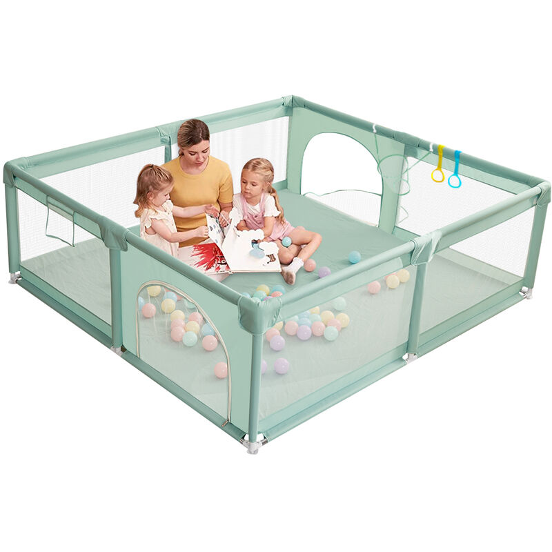 foto del prodotto maerex recinzione per box 150 x 180 x 66 cm con canestro da basket verde scuro natalizio zebraa
