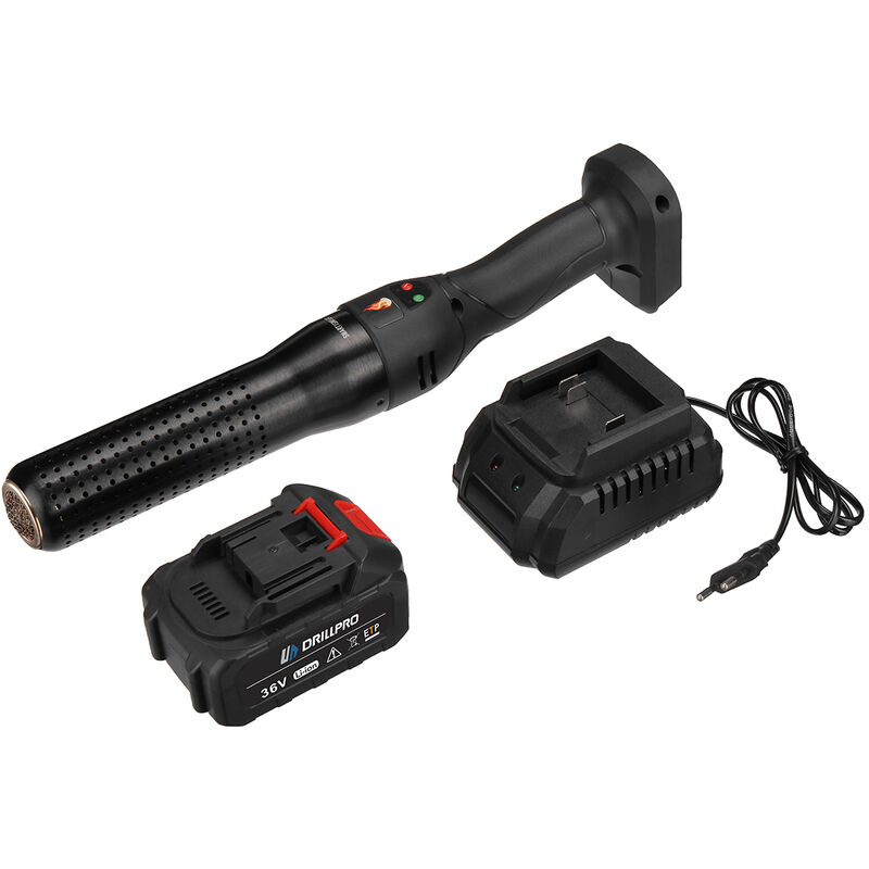 foto del prodotto maerex soffiatore accendifuoco a batteria 20v per barbecue a carbone da campeggio 815 c con 1 batteria caricabatteria zebraa