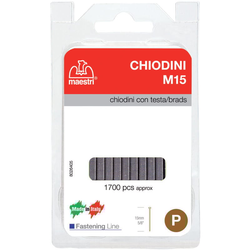 foto del prodotto maestri blister chiodi art. m15 pz.1700 