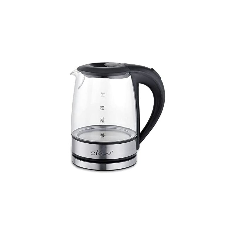 foto del prodotto maestro bollitore elettrico feel mr062 1,2 l 1630 w nero, trasparente