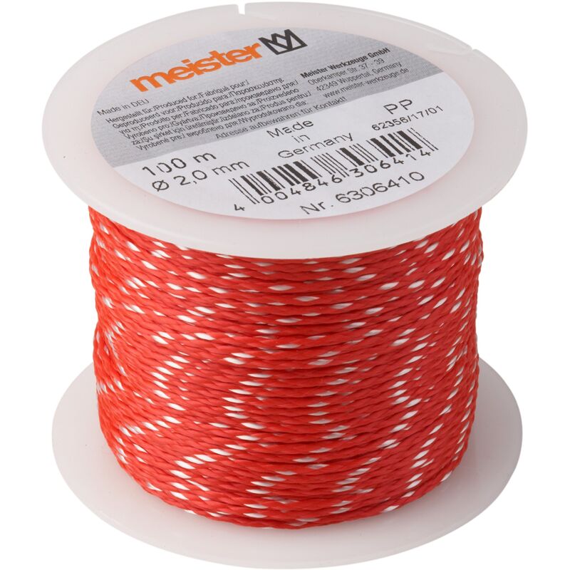 foto del prodotto maestro filo da muratore 100 m x 2,0 mm, rosso bianco, pp, 6306410