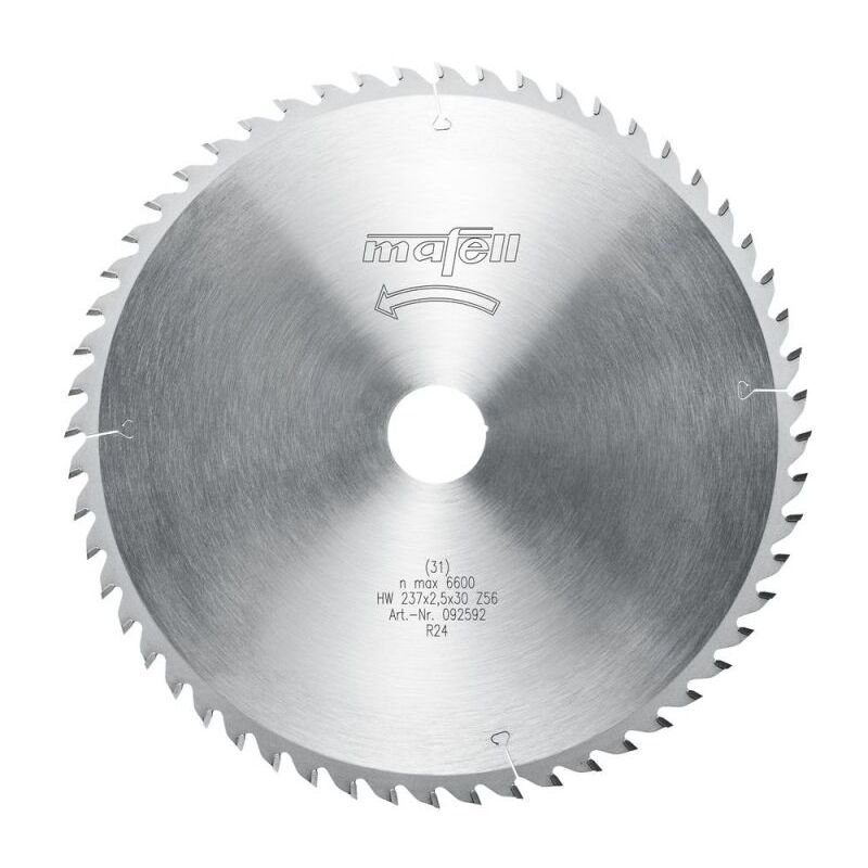 foto del prodotto mafell lama hm 237 x 1,8 2,5 x 30 mm, z 56, wz, per tagli trasversali nel legno 092592