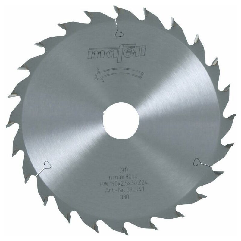 foto del prodotto mafell lama in metallo duro hm 24 denti alternati 190x1,8 2,5x30 mm 92541