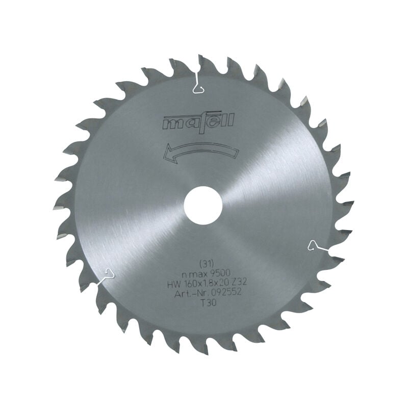 foto del prodotto mafell lama in metallo duro hm 32 denti alternati 160x1,2 1,8x20 mm 92552