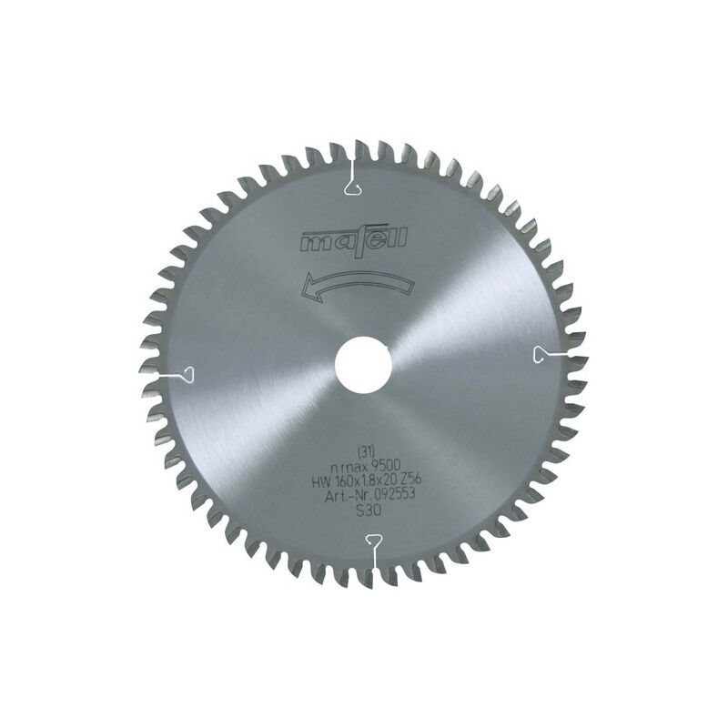 foto del prodotto mafell lama in metallo duro hm 56 denti alternati 160x1,8 2,0x20 mm 92553