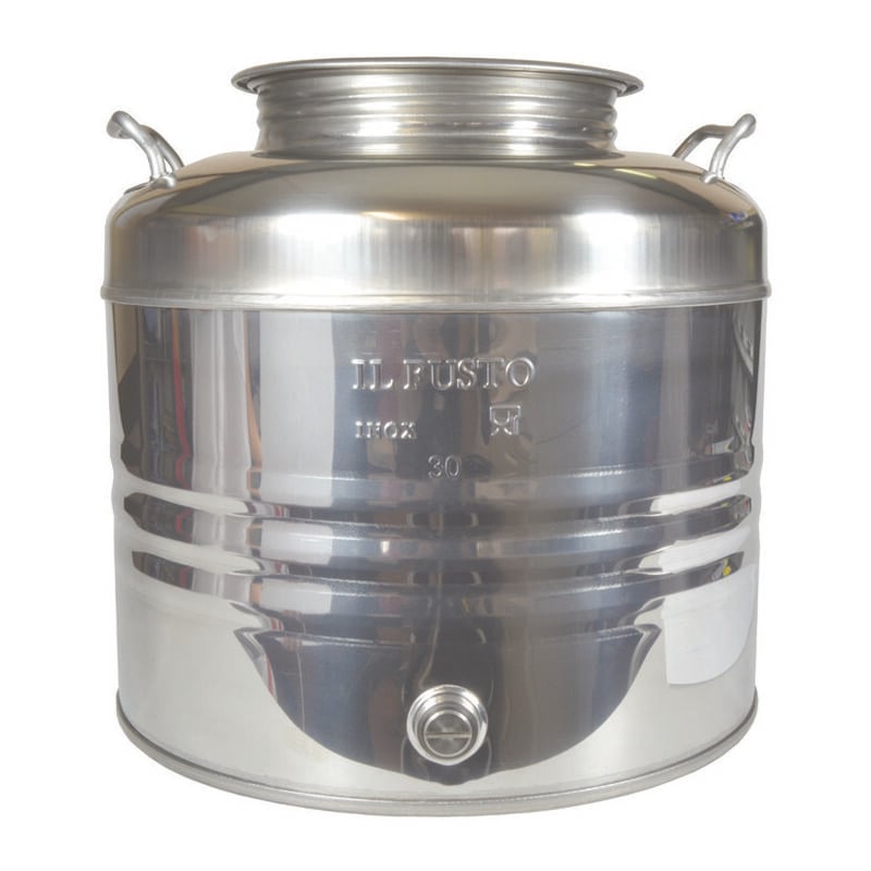 foto del prodotto maffei fusto inox per olio graffato lt.20 mm.310x332h.