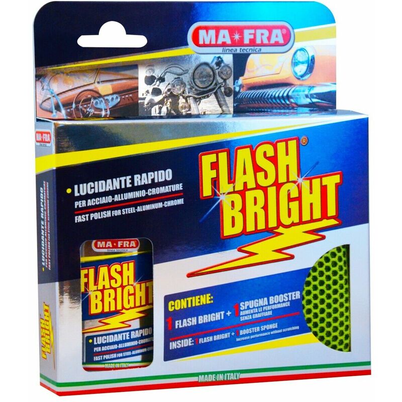 foto del prodotto mafra ma fra flash bright polish lucidante rapido kit per superfici in cromo, acciaio