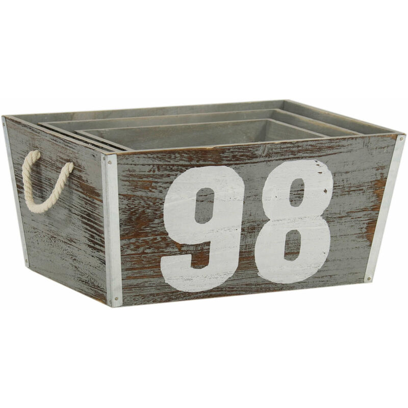 foto del prodotto magazzini cosma cassette decorative da interno casa in legno di paulownia con decorazione numeri