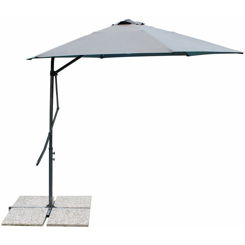 foto del prodotto magazzini cosma ombrellone da giardino 2,5x2,5 mt con mantovana e antivento middle size