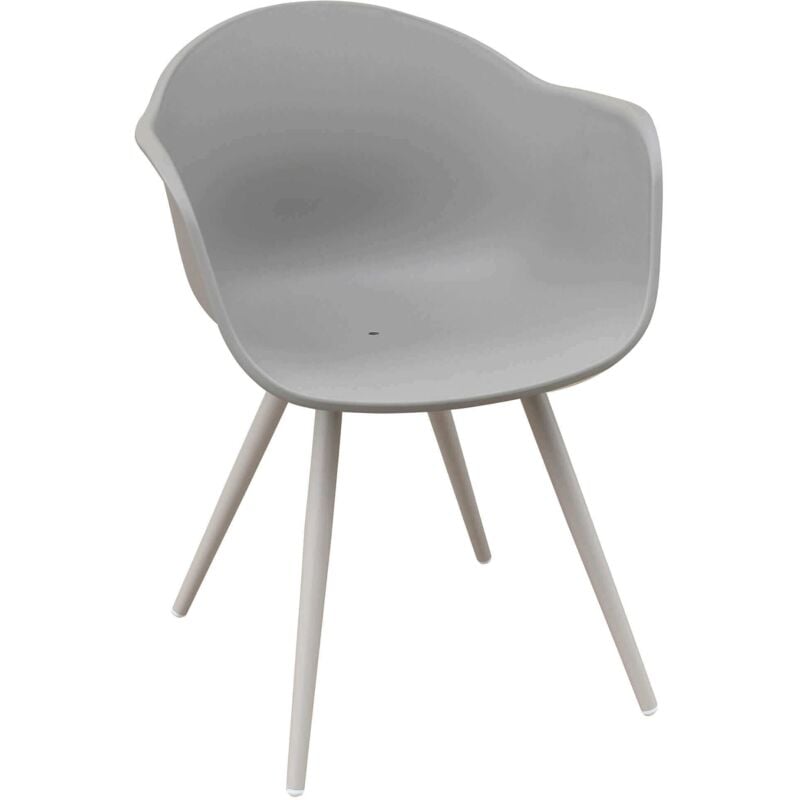 foto del prodotto magazzini cosma - sedia poltrona da esterno con gambe in alluminio e seduta in resina creta - darkgray