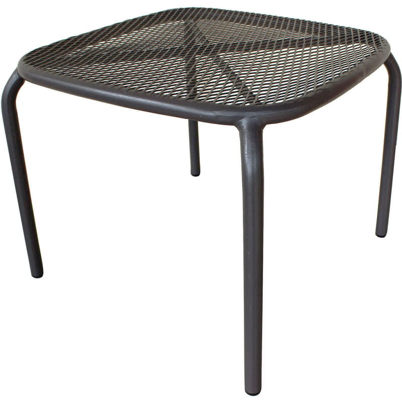 foto del prodotto magazzini cosma tavolino basso 40x40 cm impilabile da giardino con struttura in acciaio local black
