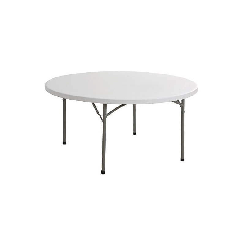foto del prodotto magazzini cosma tavolo catering 120cm h74 fisso struttura metallo pieghevole e piano abs bianco