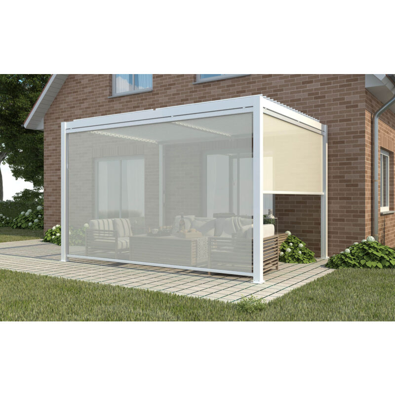 foto del prodotto magazzini cosma tenda laterale in textilene per pergola bioclimatica lato 370x218 cm ocean black