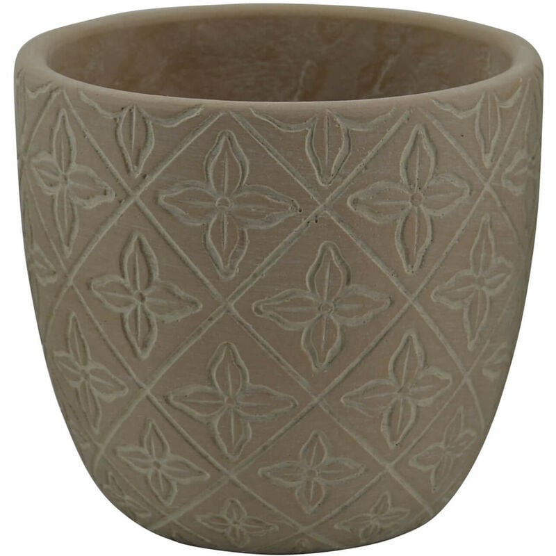 foto del prodotto magazzini cosma vaso basso tondo da giardino in fibra di argilla marrone 16x16x14 cm tarassaco