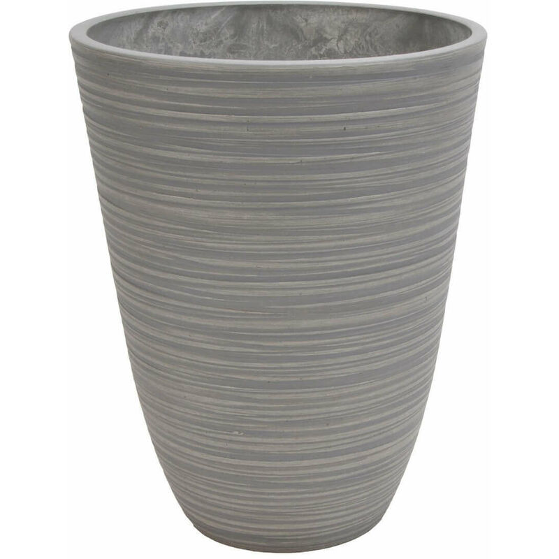 foto del prodotto magazzini cosma vaso tondo da esterno giardino in fibra di argilla 29x36 cm primula black