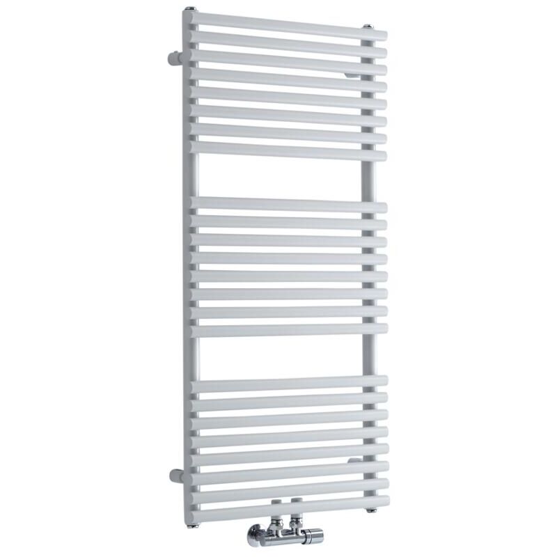 foto del prodotto magera scaldasalviette moderno 1065mm x 500mm bianco con attacco centrale hudson reed