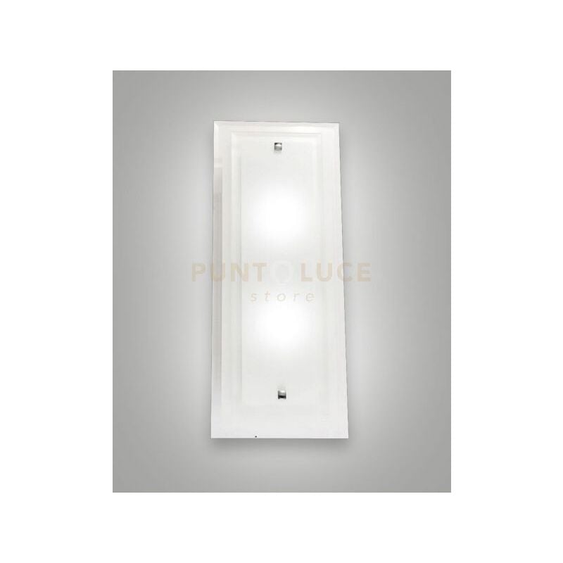 foto del prodotto maggie applique bianca l.20x50 cm in vetro e metallo 1 luce attacco e27