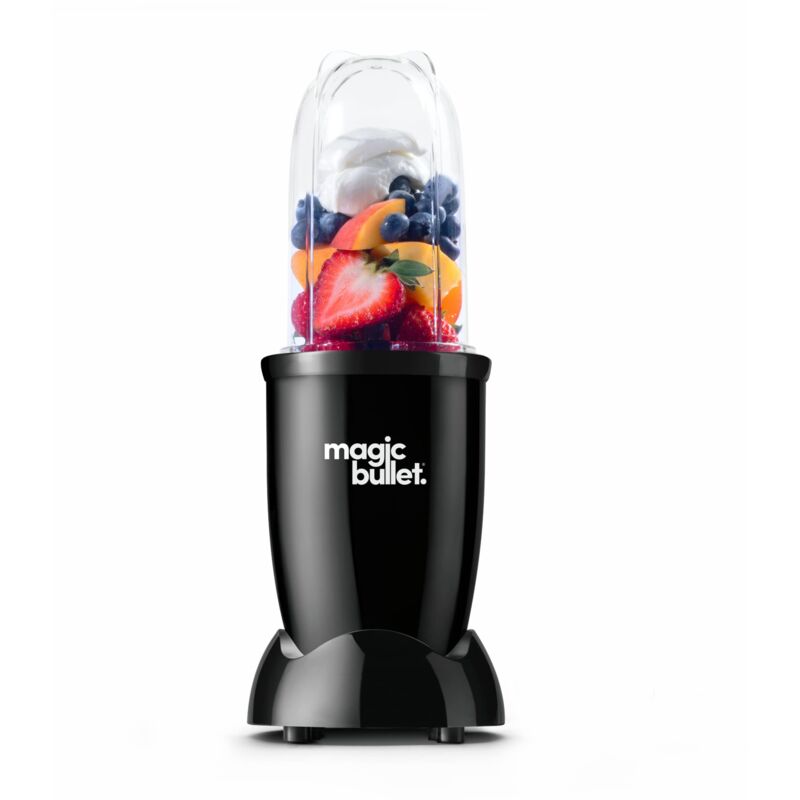 foto del prodotto magic bullet frullatore elettrico, frullatore piccolo, 3 pezzi, potenza 200 watt, nero, mbr03b